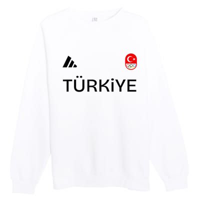 Turkiye Turkey Flag Turkish Shooting Team Sports Premium Crewneck Sweatshirt