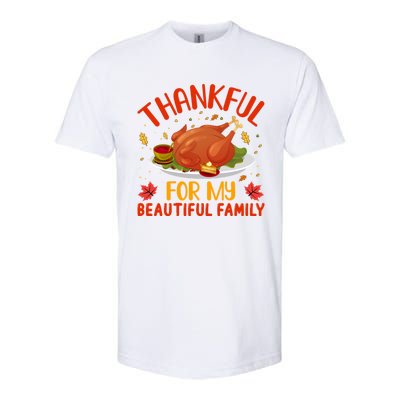 Thanksgiving Thankful For My Beautiful Family Gift Softstyle® CVC T-Shirt