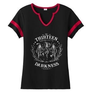 The Thirteen From Now Until The Darkness Claims Us Saying Ladies Halftime Notch Neck Tee