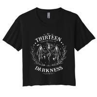 The Thirteen From Now Until The Darkness Claims Us Saying Women's Crop Top Tee