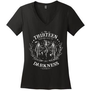 The Thirteen From Now Until The Darkness Claims Us Saying Women's V-Neck T-Shirt