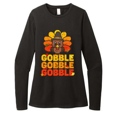 Thanksgiving Turkey Feast Adorable Gobble Gobble Womens CVC Long Sleeve Shirt