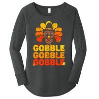 Thanksgiving Turkey Feast Adorable Gobble Gobble Women's Perfect Tri Tunic Long Sleeve Shirt