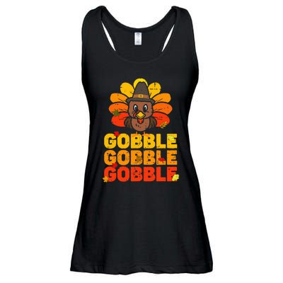 Thanksgiving Turkey Feast Adorable Gobble Gobble Ladies Essential Flowy Tank