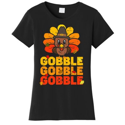 Thanksgiving Turkey Feast Adorable Gobble Gobble Women's T-Shirt