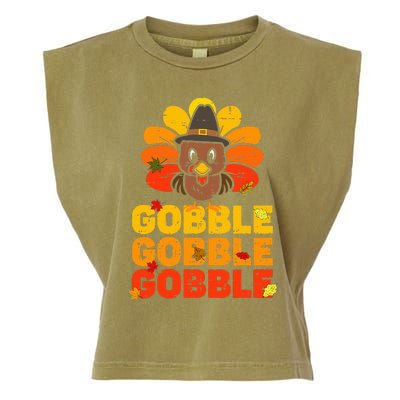 Thanksgiving Turkey Feast Adorable Gobble Gobble Garment-Dyed Women's Muscle Tee