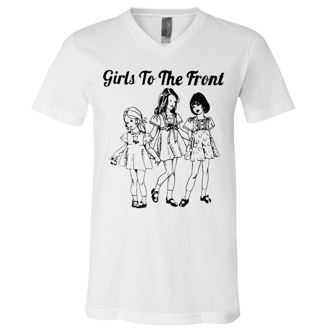To The Front Riot Grrrl V-Neck T-Shirt