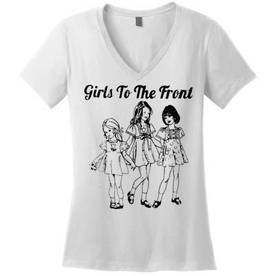 To The Front Riot Grrrl Women's V-Neck T-Shirt