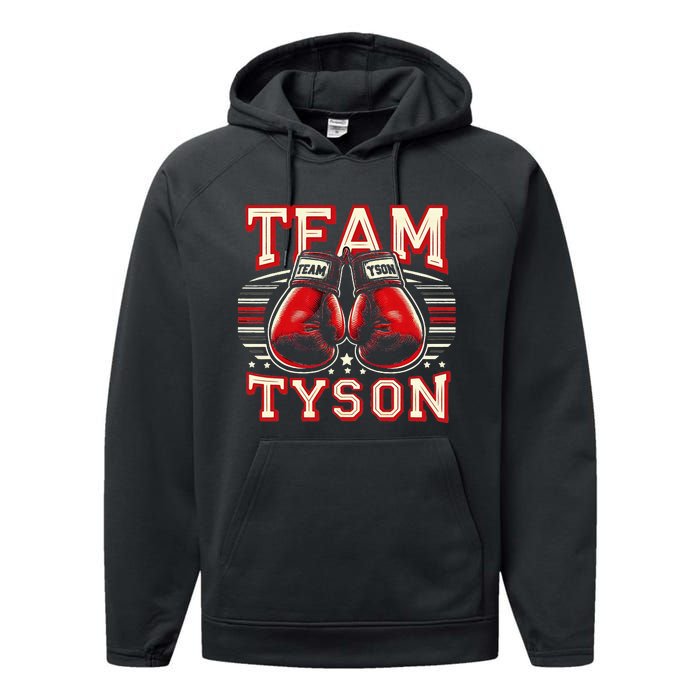 Team Tyson Family Personalized Name Vintage Tyson Performance Fleece Hoodie