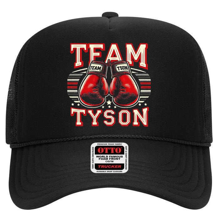 Team Tyson Family Personalized Name Vintage Tyson High Crown Mesh Back Trucker Hat