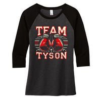 Team Tyson Family Personalized Name Vintage Tyson Women's Tri-Blend 3/4-Sleeve Raglan Shirt