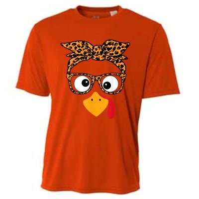 Thanksgiving Turkey Face Cooling Performance Crew T-Shirt