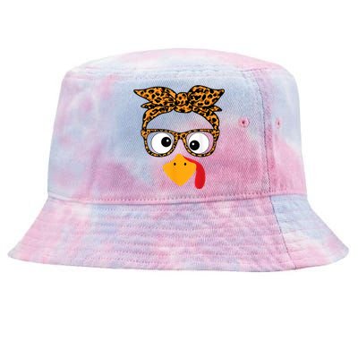 Thanksgiving Turkey Face Tie-Dyed Bucket Hat