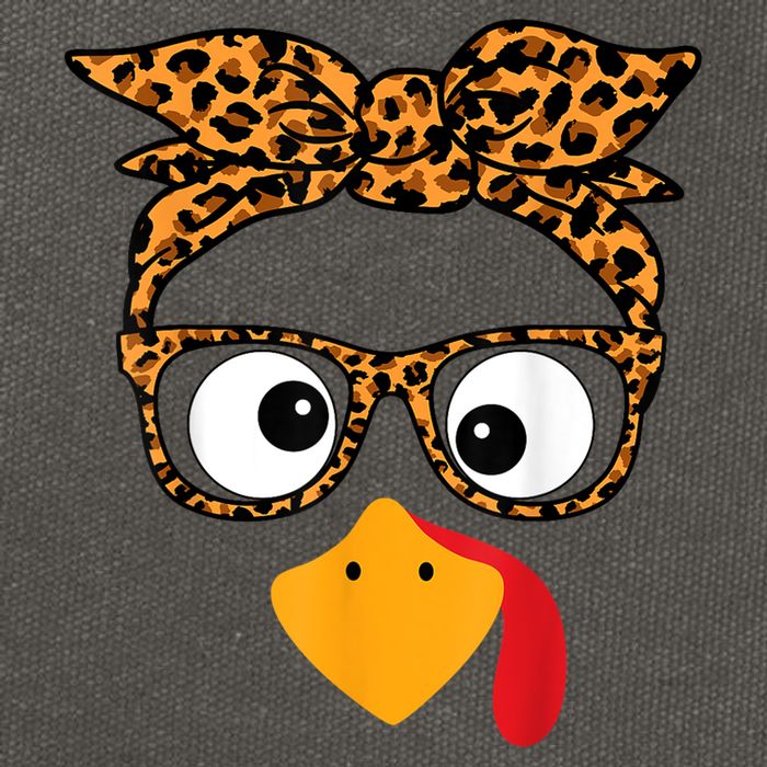 Thanksgiving Turkey Face Cotton Canvas Backpack