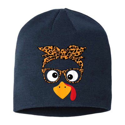 Thanksgiving Turkey Face Sustainable Beanie