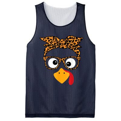 Thanksgiving Turkey Face Mesh Reversible Basketball Jersey Tank