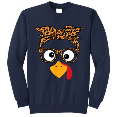 Thanksgiving Turkey Face Tall Sweatshirt