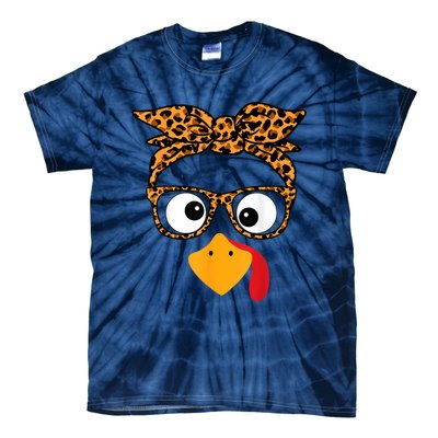 Thanksgiving Turkey Face Tie-Dye T-Shirt