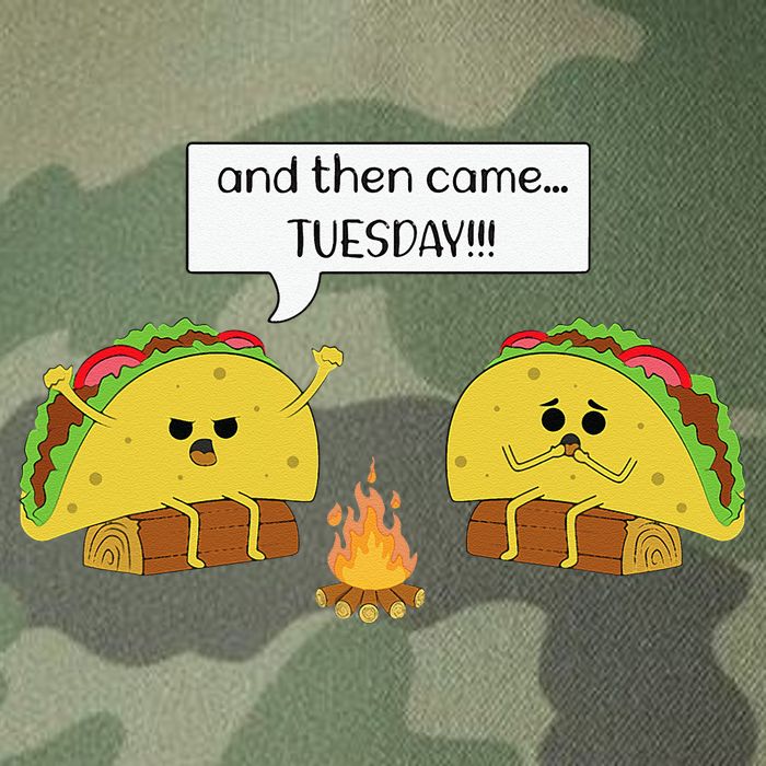 Taco Tuesday Funny Text Humour Happy Camping Jokes Legacy Tie Dye Trucker Hat
