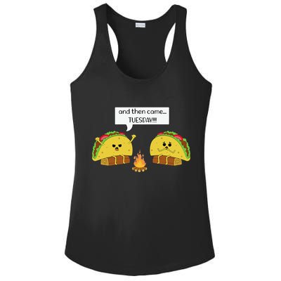 Taco Tuesday Funny Text Humour Happy Camping Jokes Ladies PosiCharge Competitor Racerback Tank