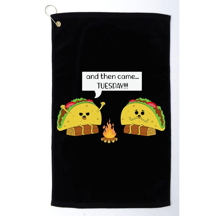 Taco Tuesday Funny Text Humour Happy Camping Jokes Golf Towel