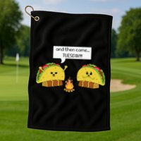 Taco Tuesday Funny Text Humour Happy Camping Jokes Golf Towel