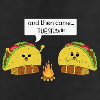 Taco Tuesday Funny Text Humour Happy Camping Jokes Golf Towel