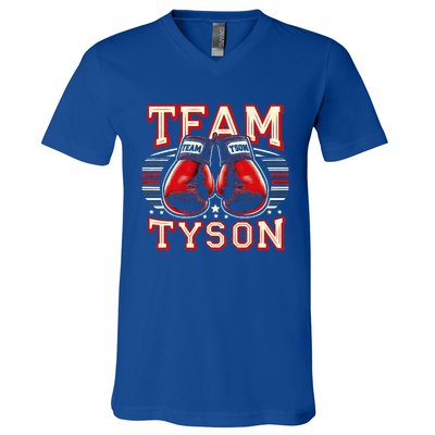 Team Tyson Family Personalized Name V-Neck T-Shirt