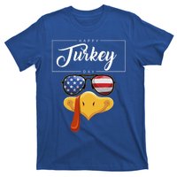 Thanksgiving Turkey Face American Glasses Happy Turkey Day Great Gift T-Shirt