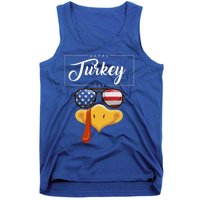 Thanksgiving Turkey Face American Glasses Happy Turkey Day Great Gift Tank Top