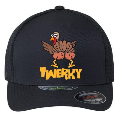 Twerky Thanksgiving | Funny Twerking Turkey Dance Gift Flexfit Unipanel Trucker Cap