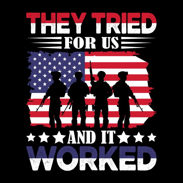 They Tried For Us And It Worked Gift Memorial Day Drawstring Bag