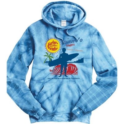 Teahupo Tahiti French Polynesia Surfer Tie Dye Hoodie