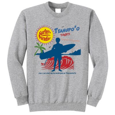 Teahupo Tahiti French Polynesia Surfer Tall Sweatshirt