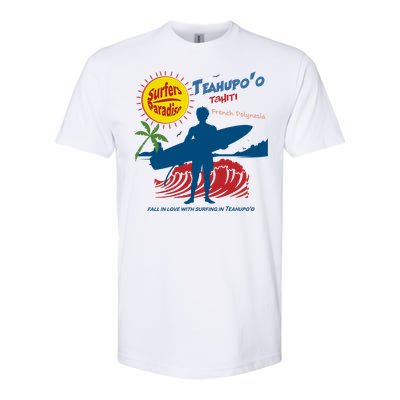 Teahupo Tahiti French Polynesia Surfer Softstyle CVC T-Shirt