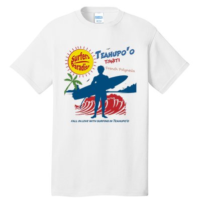 Teahupo Tahiti French Polynesia Surfer Tall T-Shirt