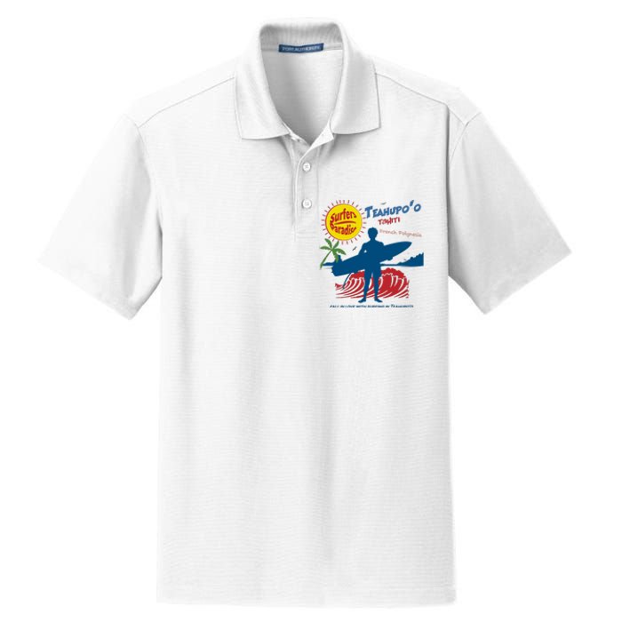 Teahupo Tahiti French Polynesia Surfer Dry Zone Grid Polo