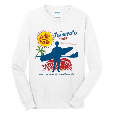 Teahupo Tahiti French Polynesia Surfer Tall Long Sleeve T-Shirt