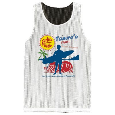 Teahupo Tahiti French Polynesia Surfer Mesh Reversible Basketball Jersey Tank