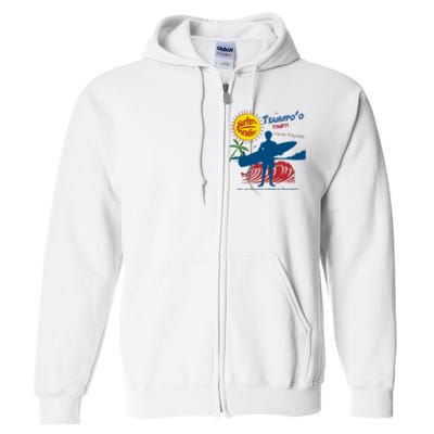 Teahupo Tahiti French Polynesia Surfer Full Zip Hoodie