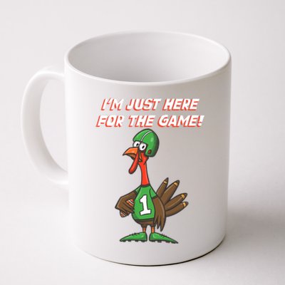 Thanksgiving Turkey Football Player Just Here for the Game Coffee Mug