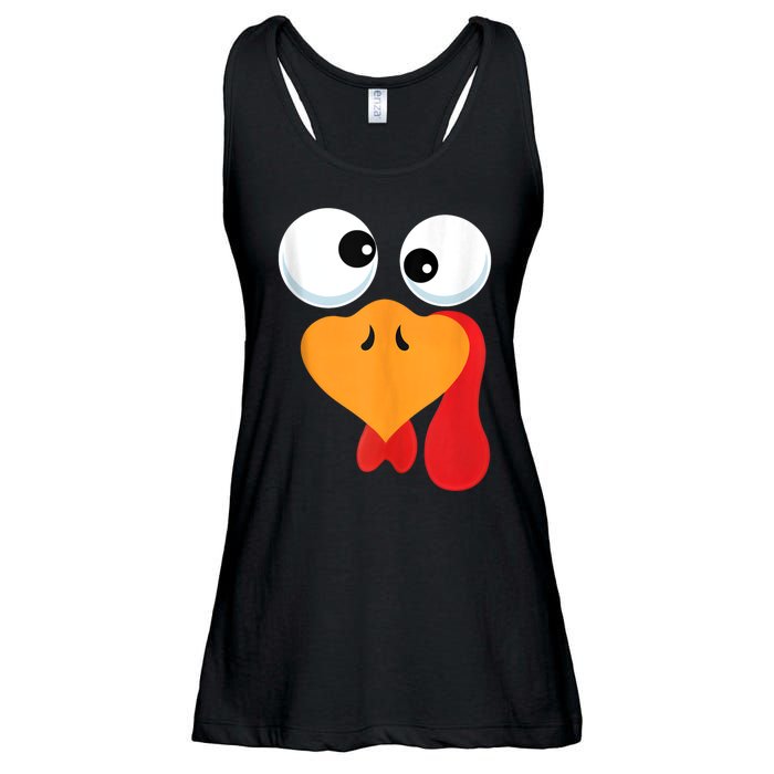 Thanksgiving Turkey Face Matching Family Costume Ladies Essential Flowy Tank