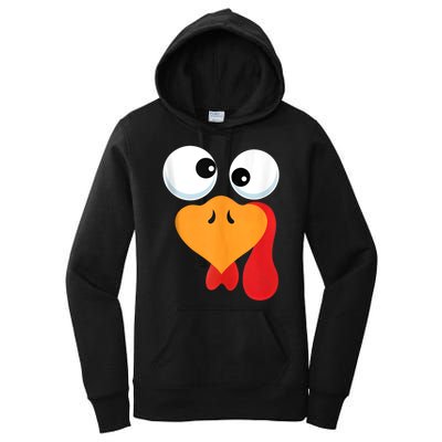 Thanksgiving Turkey Face Matching Family Costume Women's Pullover Hoodie