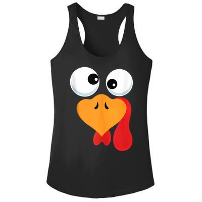 Thanksgiving Turkey Face Matching Family Costume Ladies PosiCharge Competitor Racerback Tank