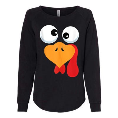 Thanksgiving Turkey Face Matching Family Costume Womens California Wash Sweatshirt