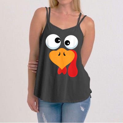 Thanksgiving Turkey Face Matching Family Costume Women's Strappy Tank