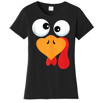 Thanksgiving Turkey Face Matching Family Costume Women's T-Shirt