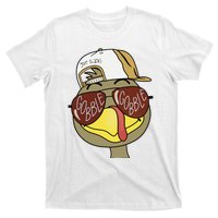 Thanksgiving Turkey Face With Gobble Sunglasses & Cap T-Shirt