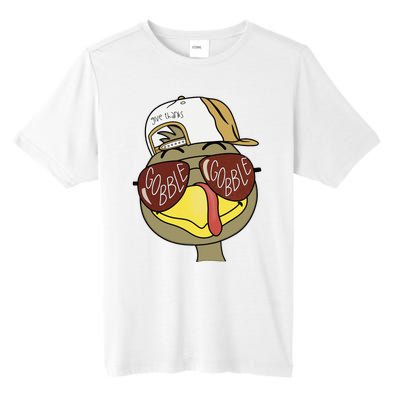 Thanksgiving Turkey Face With Gobble Sunglasses & Cap Tall Fusion ChromaSoft Performance T-Shirt