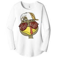 Thanksgiving Turkey Face With Gobble Sunglasses & Cap Women's Perfect Tri Tunic Long Sleeve Shirt